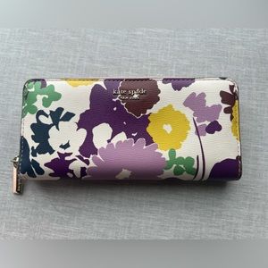 Kate Spade Sylvia Swing Flora Slim Continental Wallet